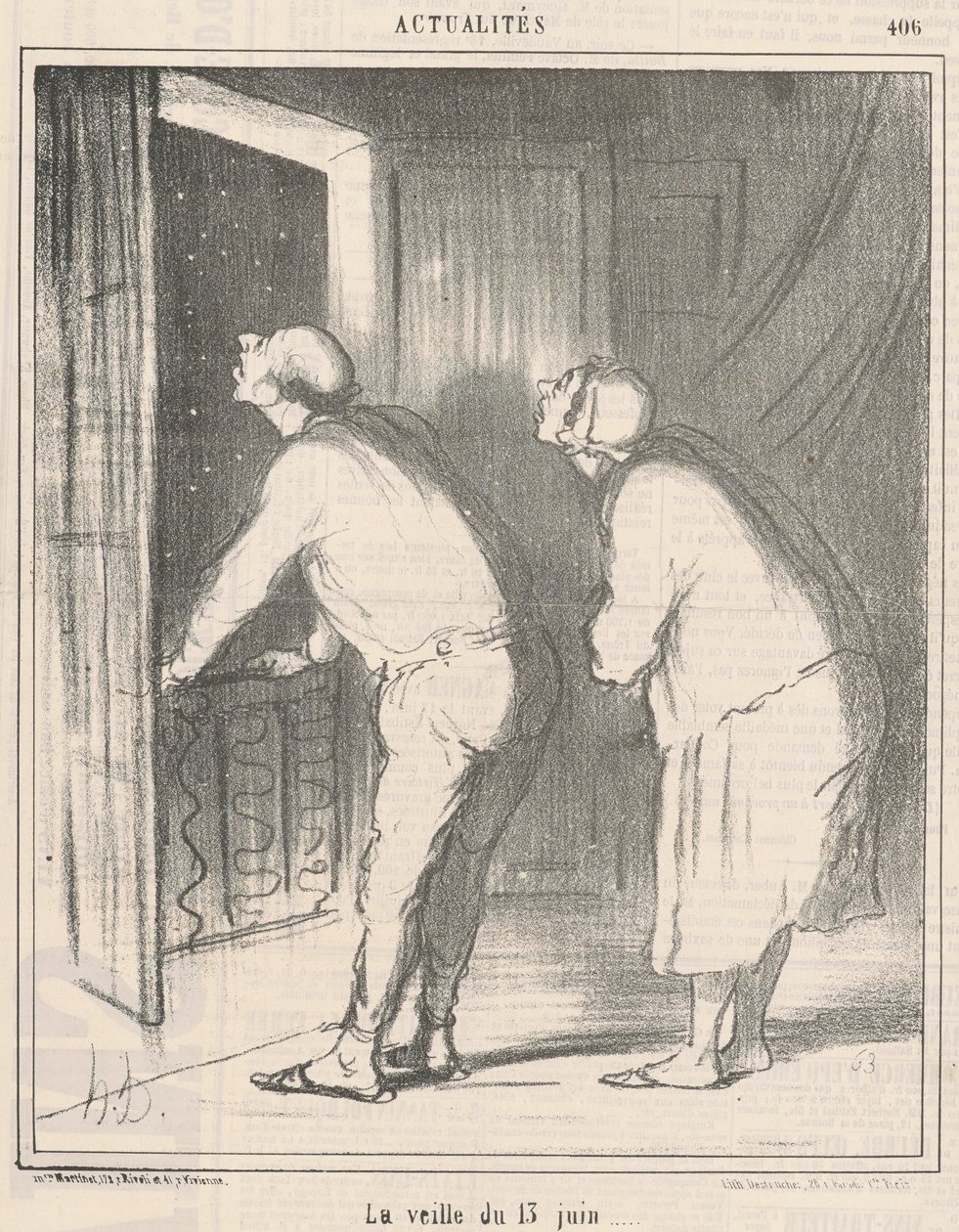 Dagen før 13. juni av Honoré Daumier