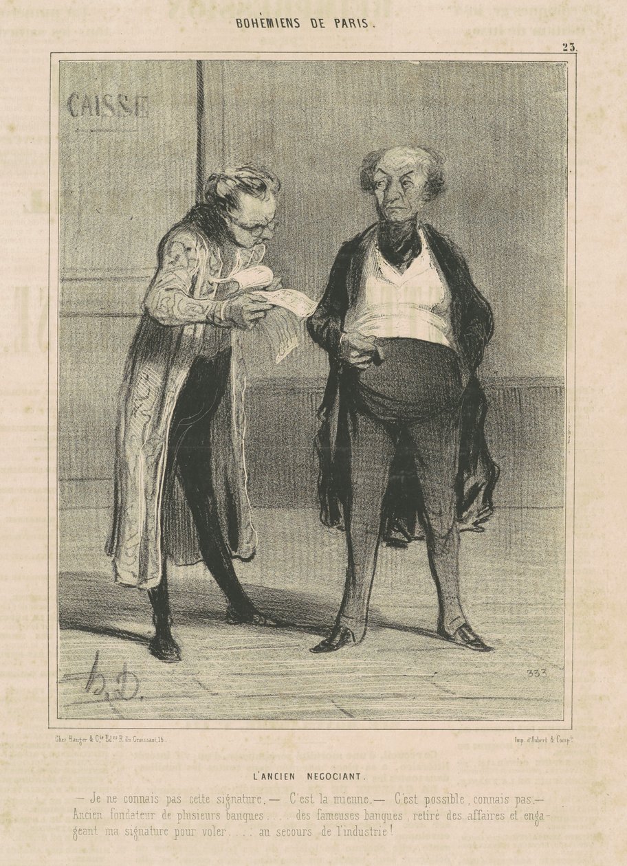 Den gamle handelsmannen av Honoré Daumier