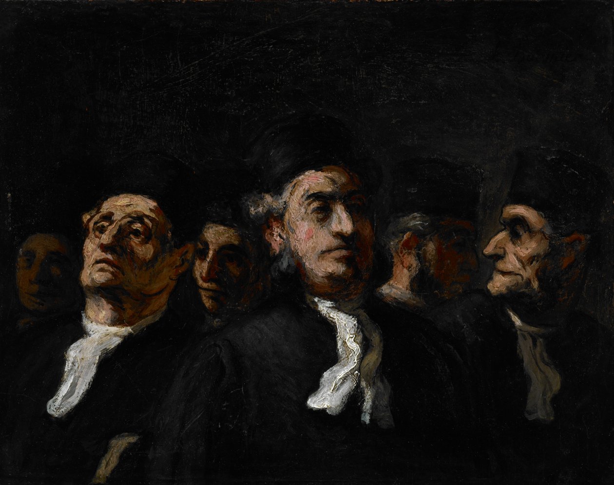 Advokatmøte, ca. 1860 av Honoré Daumier
