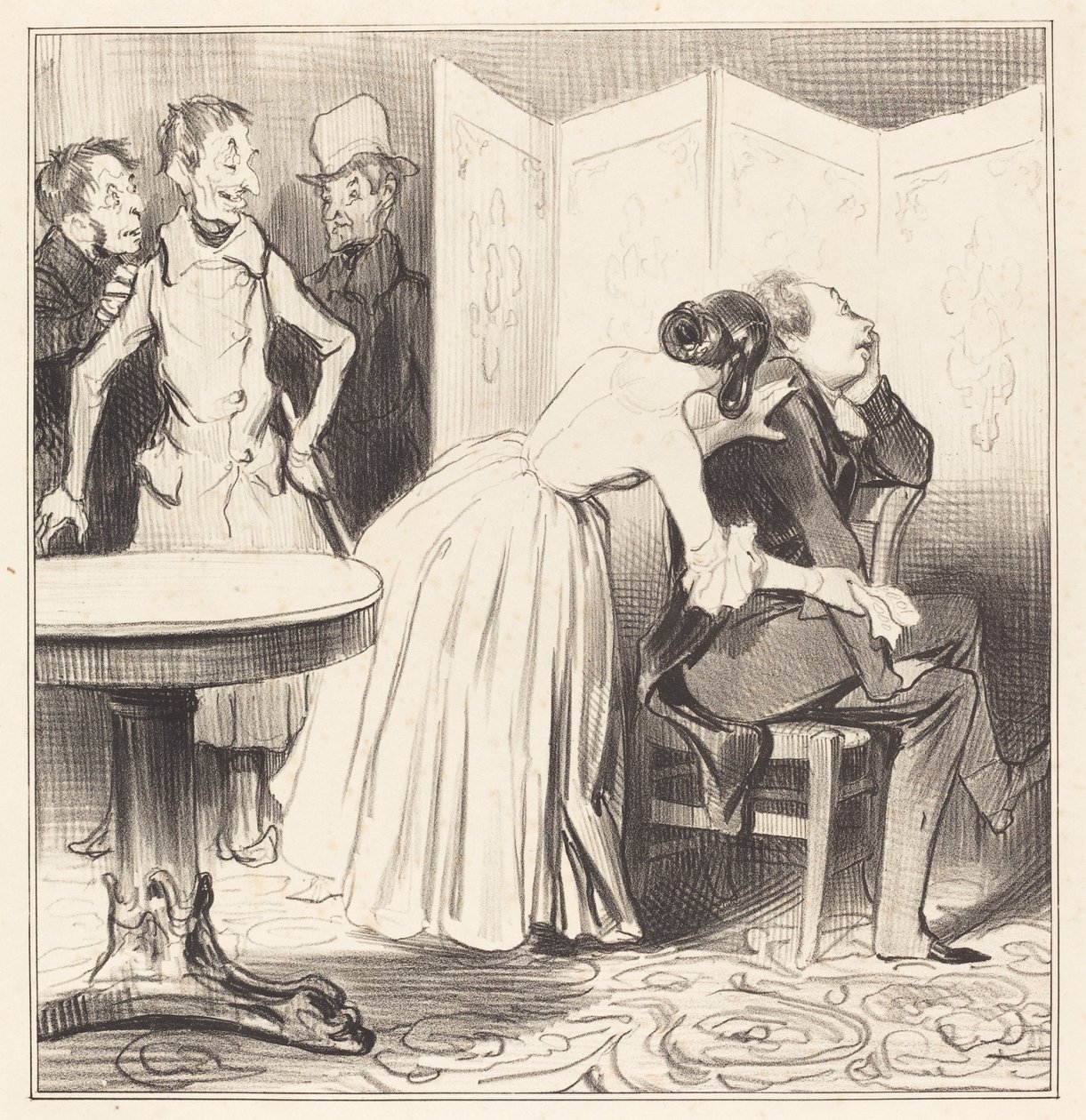 Chevalier des Adrets er elskeren... av Honoré Daumier