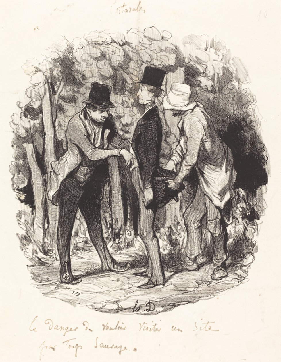Faren for... å besøke et nettsted som er for vilt av Honoré Daumier