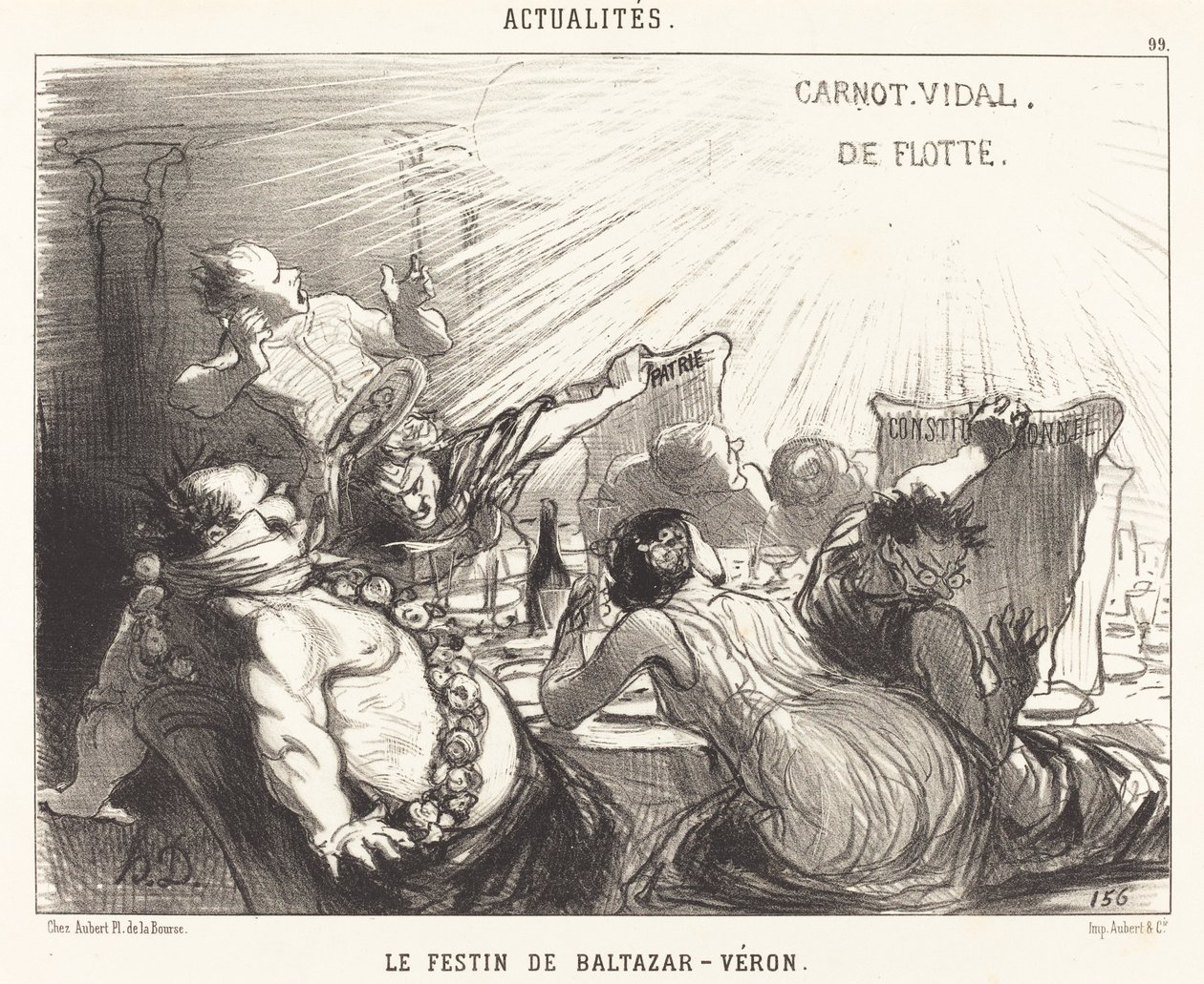 Festen til Baltazar-Véron av Honoré Daumier