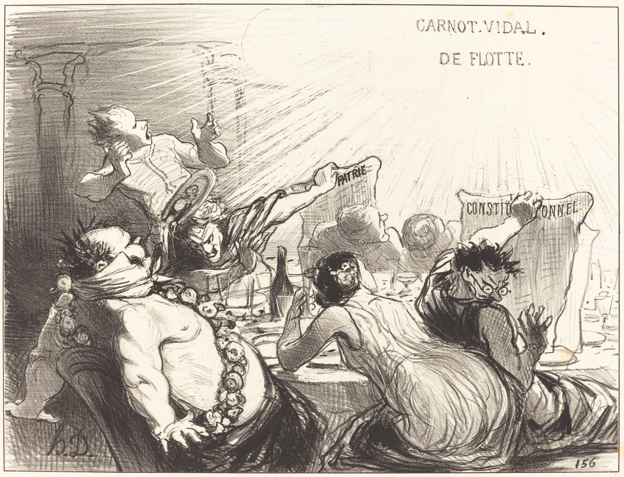 Festen til Baltazar-Véron av Honoré Daumier