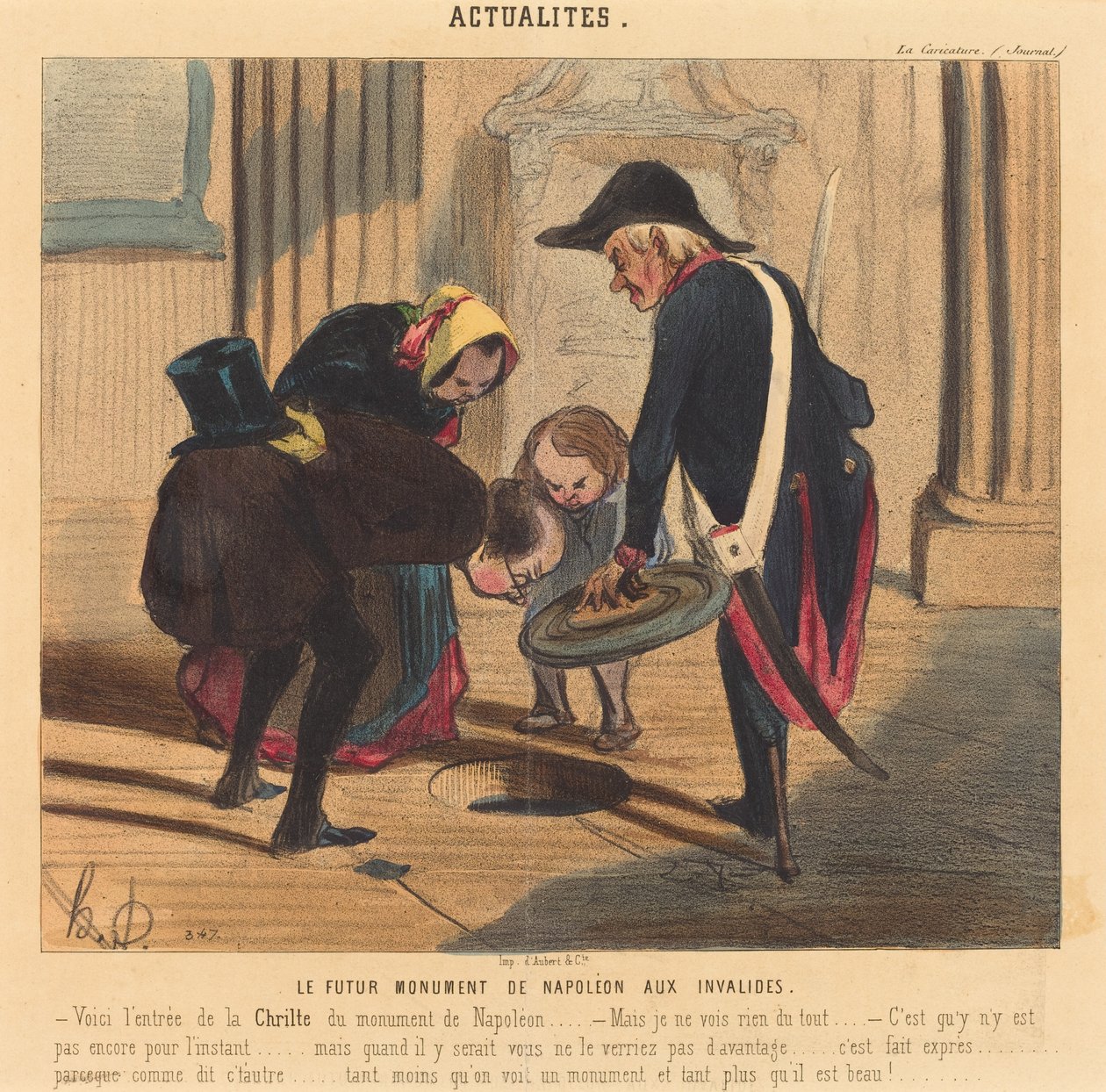 Det fremtidige monumentet til Napoleon ved Invalides av Honoré Daumier