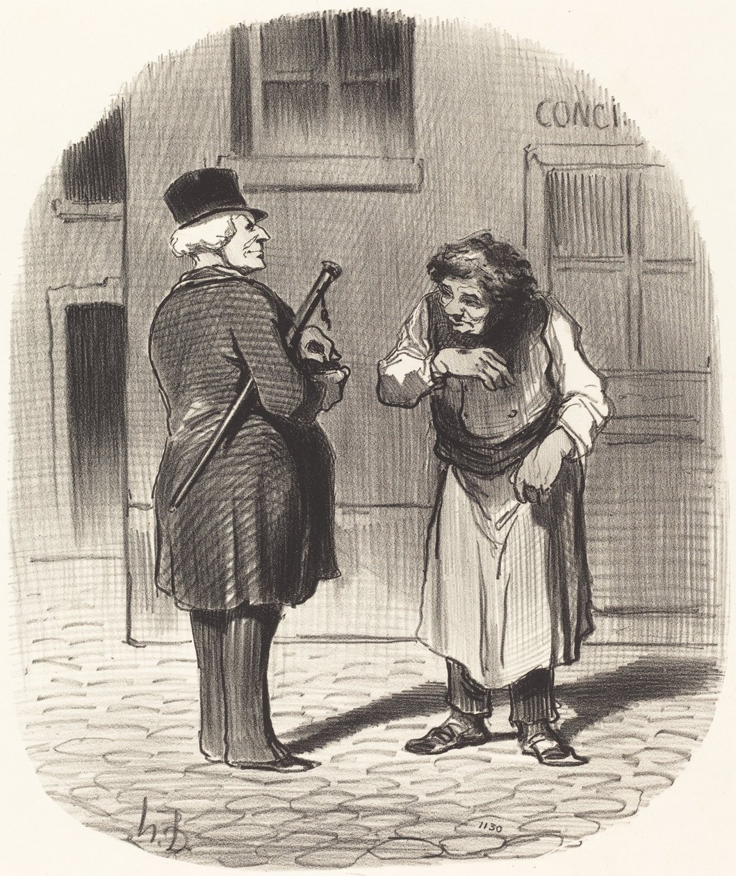 Nyttårsdag av Honoré Daumier