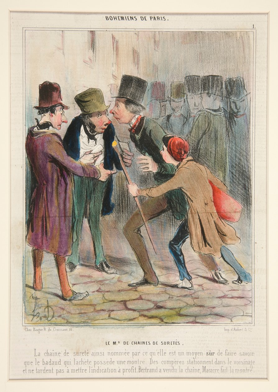 Md. av Chaines du Suretes. Sikkerhetskjeden så oppkalt etter hva av Honoré Daumier