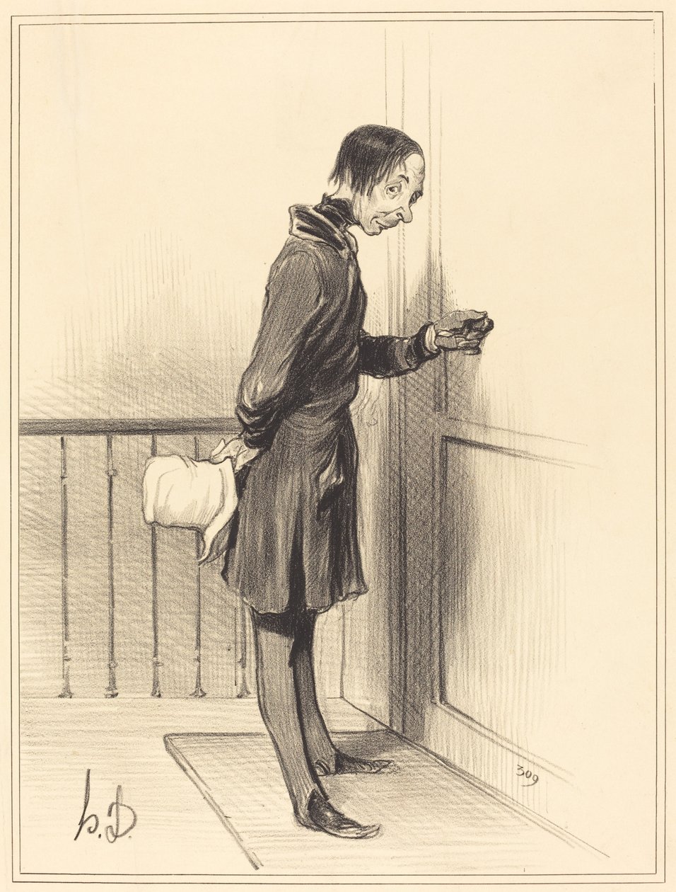Tiggeren hjemme av Honoré Daumier