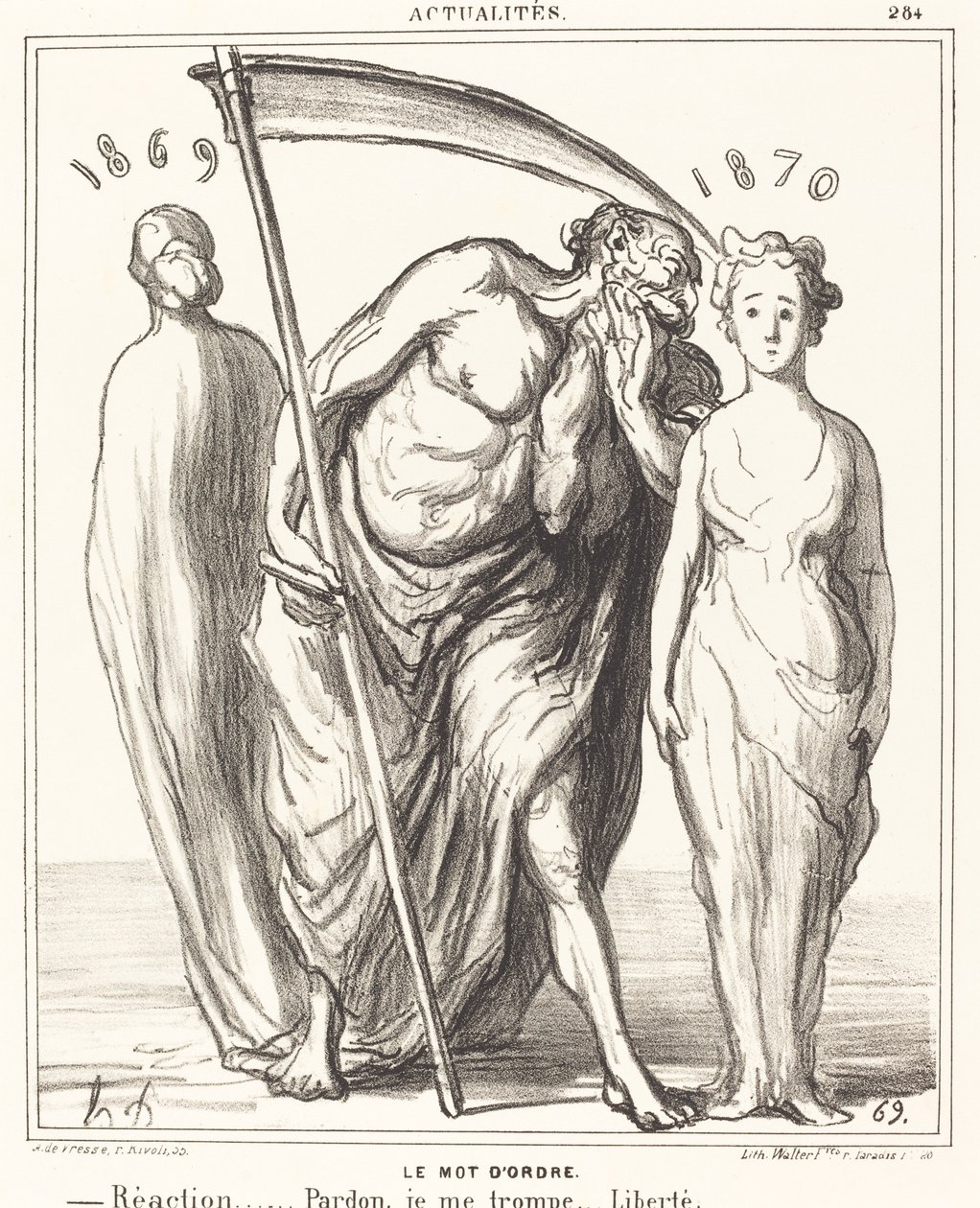 Stikkordet: Reaksjon... Tilgivelse... Frihet av Honoré Daumier