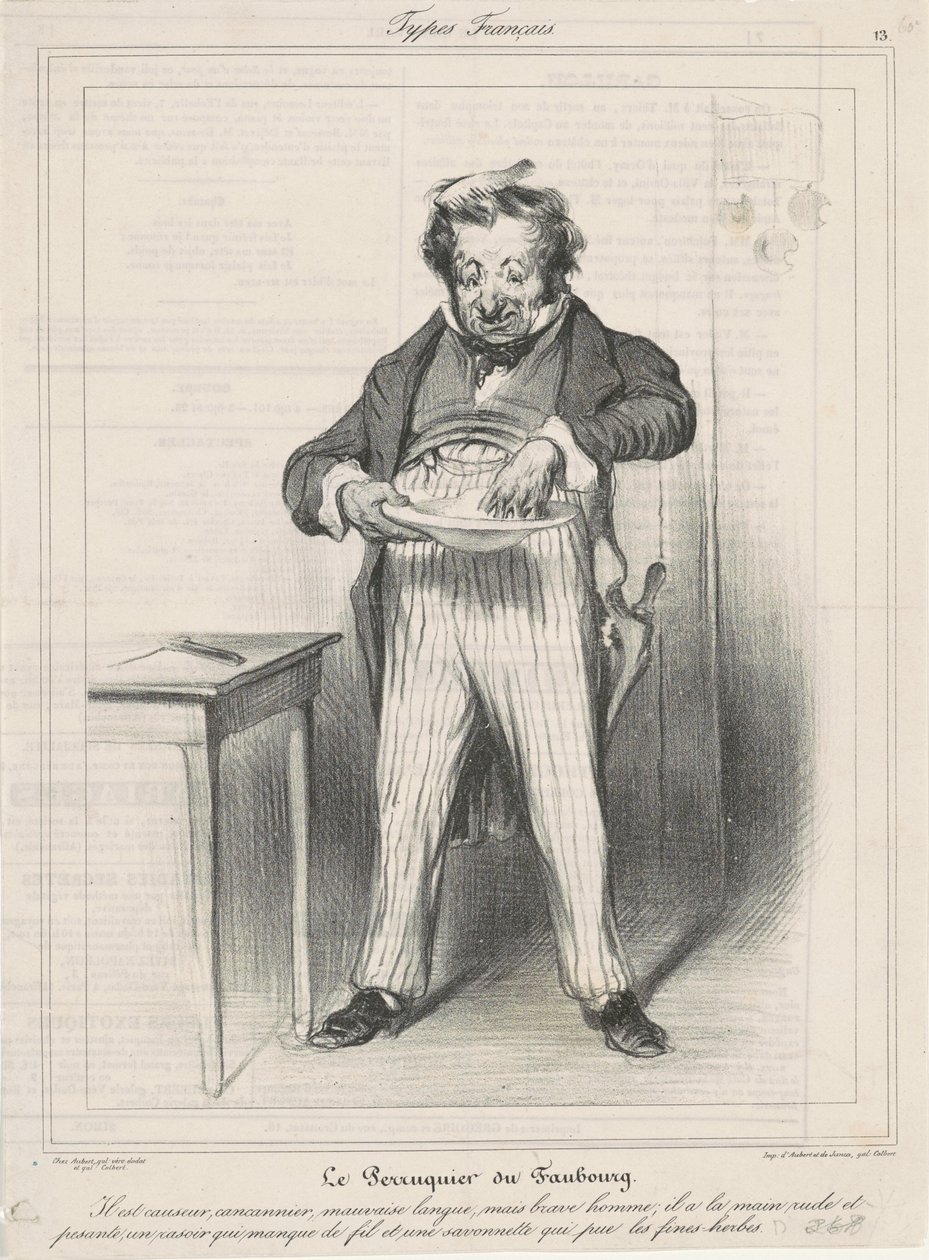 Parykkmakeren fra Faubourg av Honoré Daumier