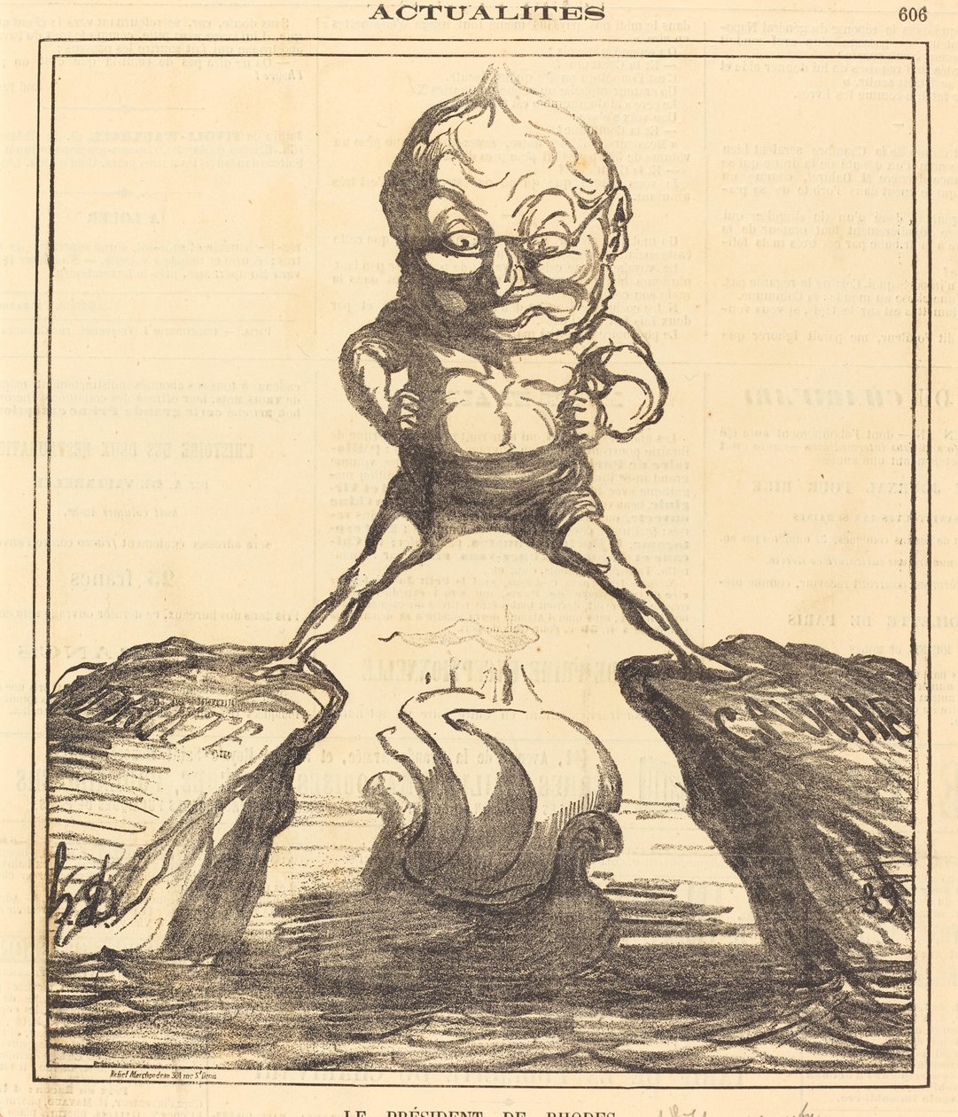 Presidenten på Rhodos av Honoré Daumier