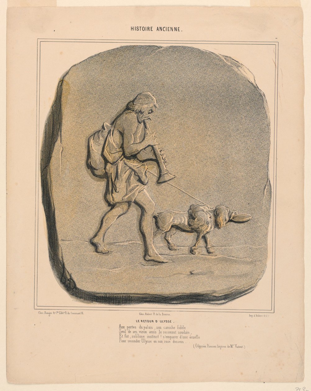The Return of Odysseus, plate 7 fra Ancient History av Honoré Daumier