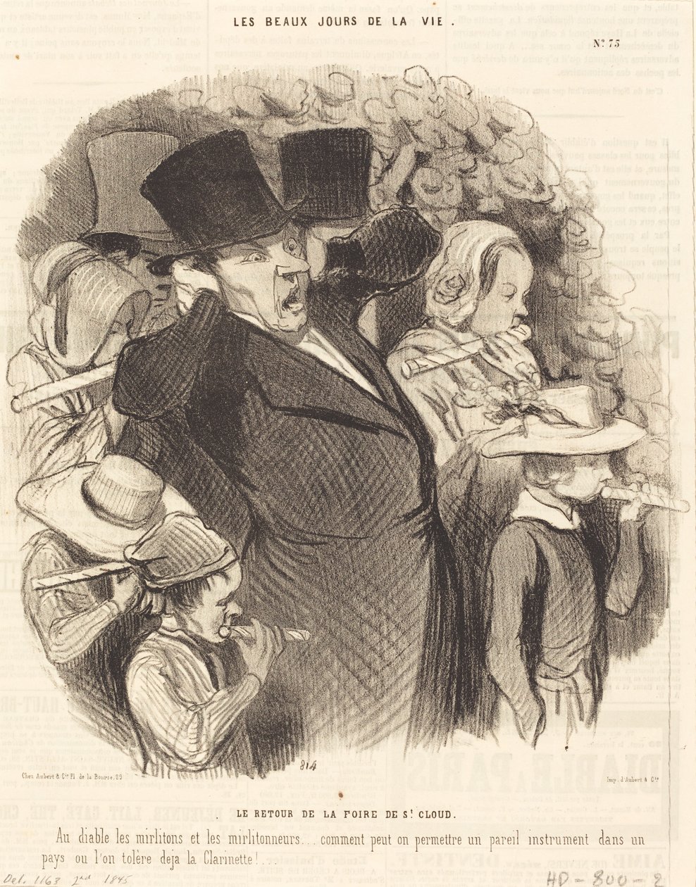 Saint-Cloud-messen kommer tilbake av Honoré Daumier