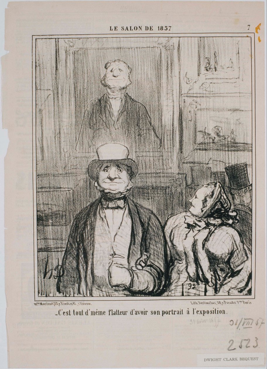 Salongen fra 1857- Kommentar, det er i denne kjelleren at... av Honoré Daumier