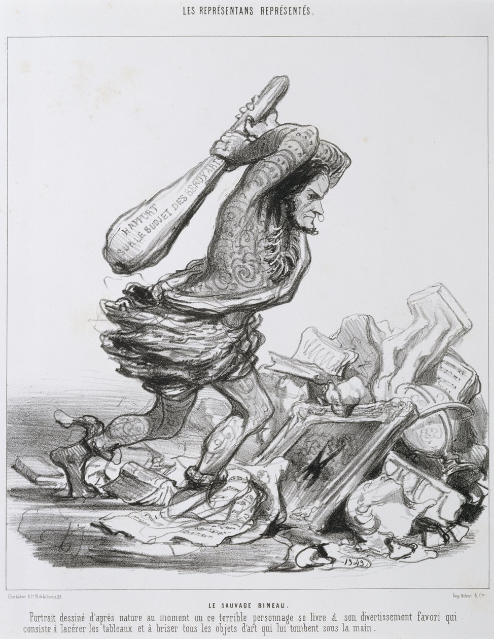 The Wild Bineau av Honoré Daumier