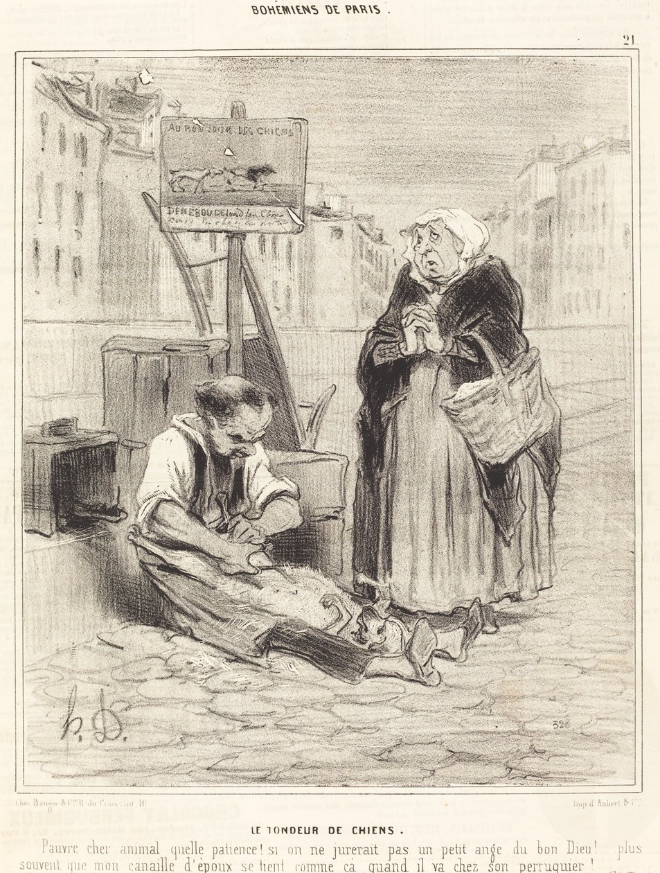 Hundeklipperen av Honoré Daumier