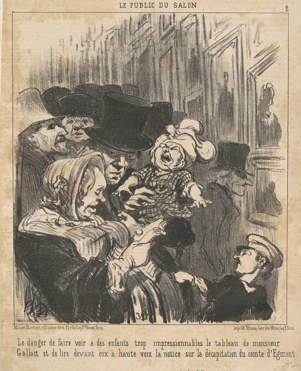 Faren ved å vise barn... av Honoré Daumier