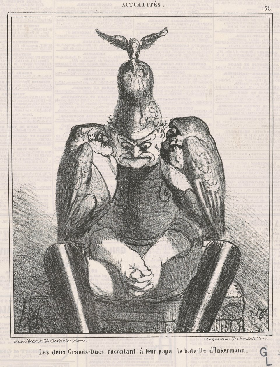 De to storhertugene forteller ...Inkermann av Honoré Daumier