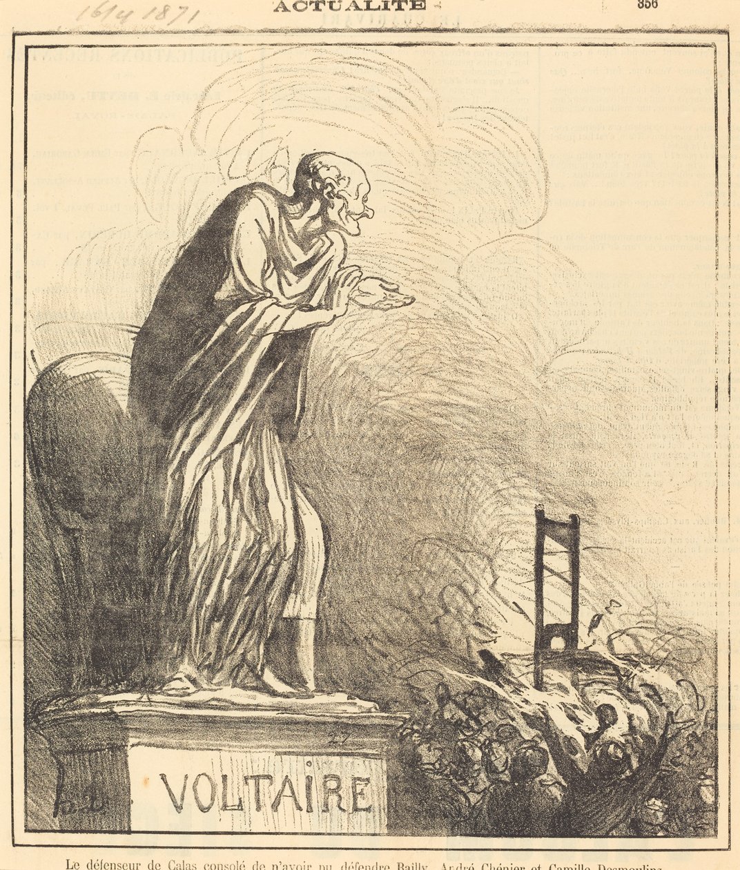 Calas-forsvareren trøstet... av Honoré Daumier