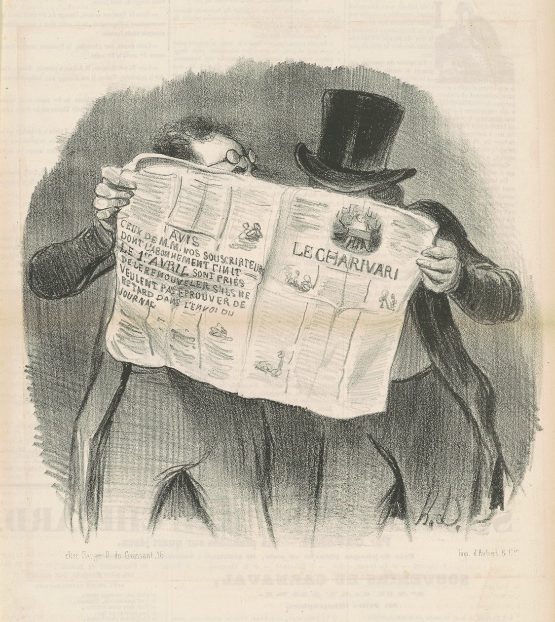 Leser charivari av Honoré Daumier