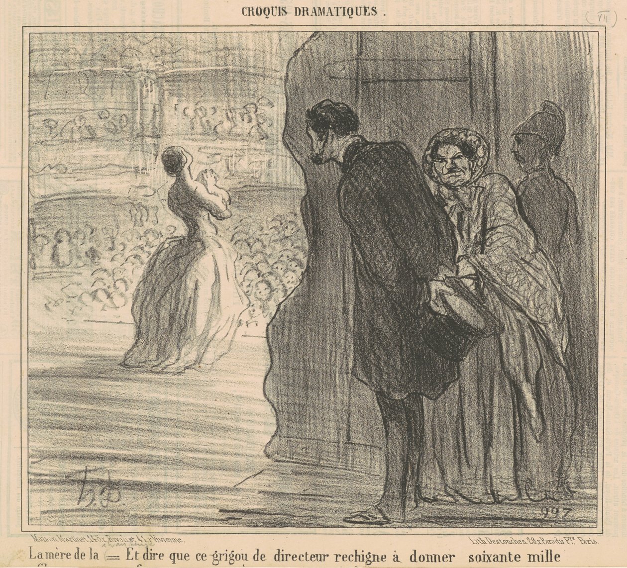 Sangerens mor av Honoré Daumier