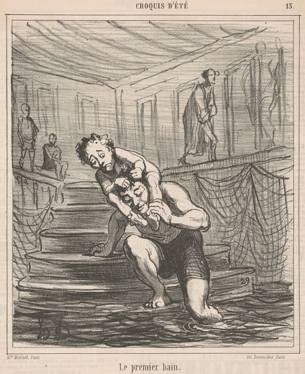 Det første badet av Honoré Daumier