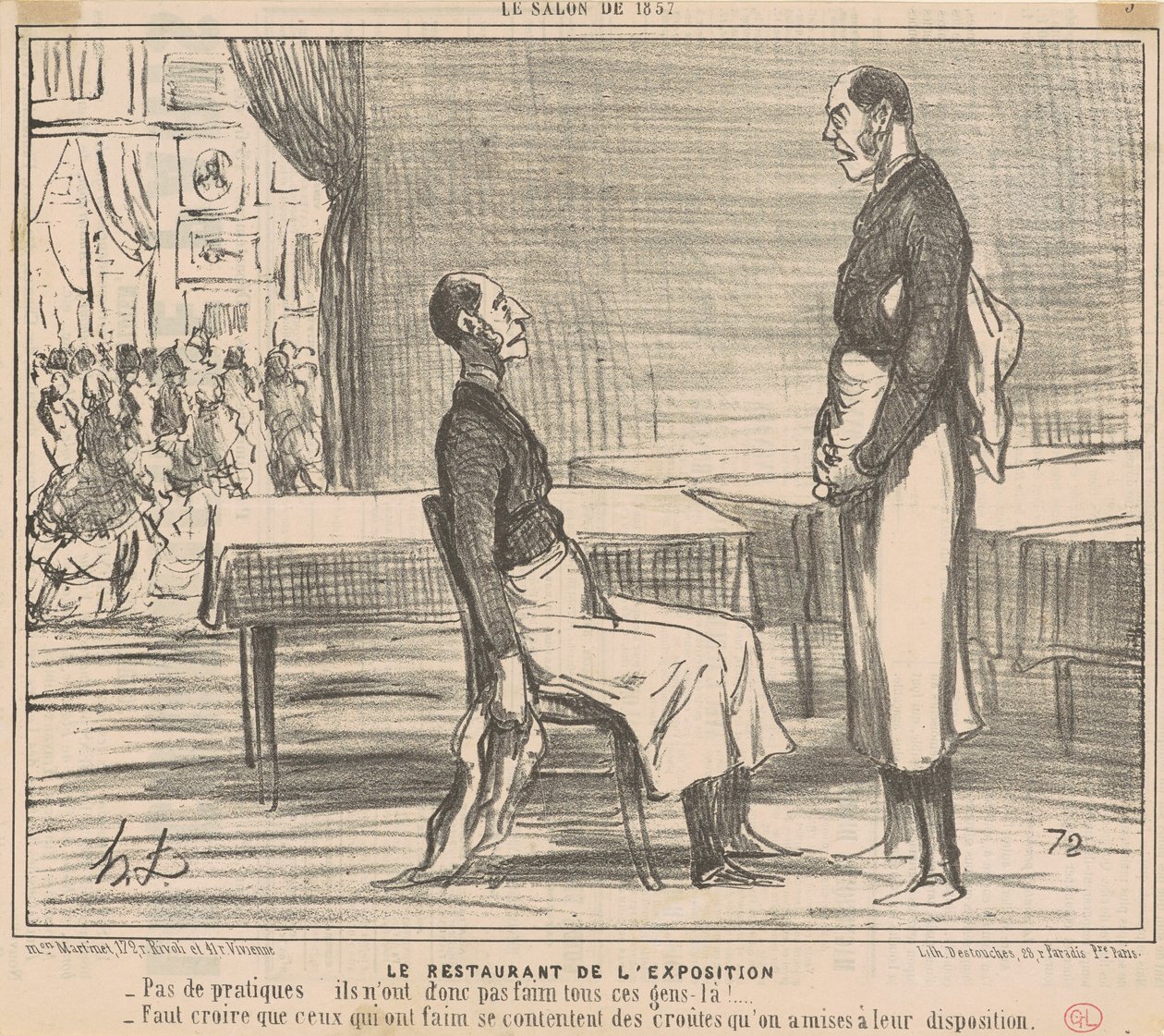 Utstillingsrestauranten av Honoré Daumier
