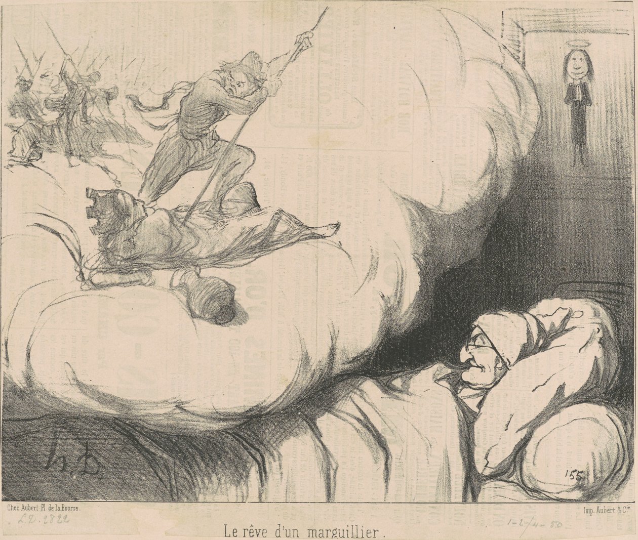 En kirkeverges drøm av Honoré Daumier