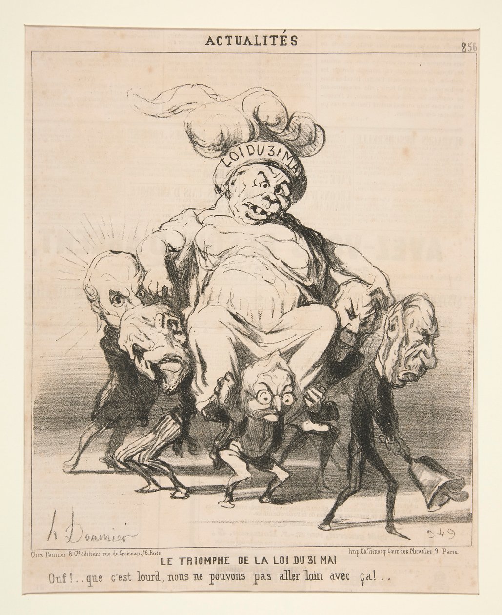 Lovens triumf av 31. mai, fra Actualites av Honoré Daumier