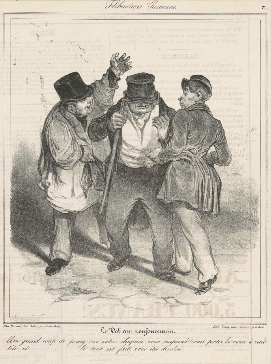 Tyveriet i friminuttet av Honoré Daumier