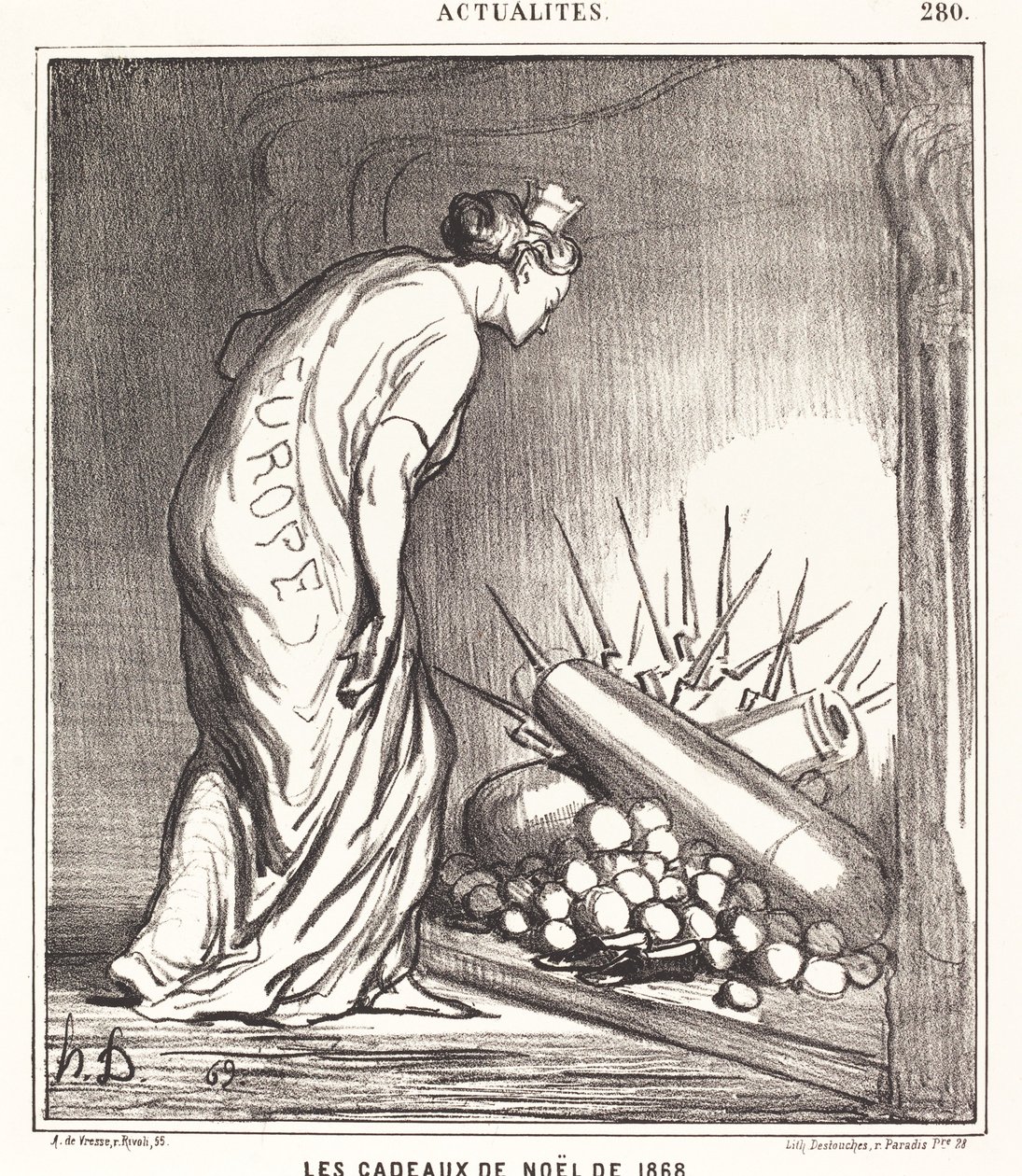 Julegavene fra 1868 av Honoré Daumier