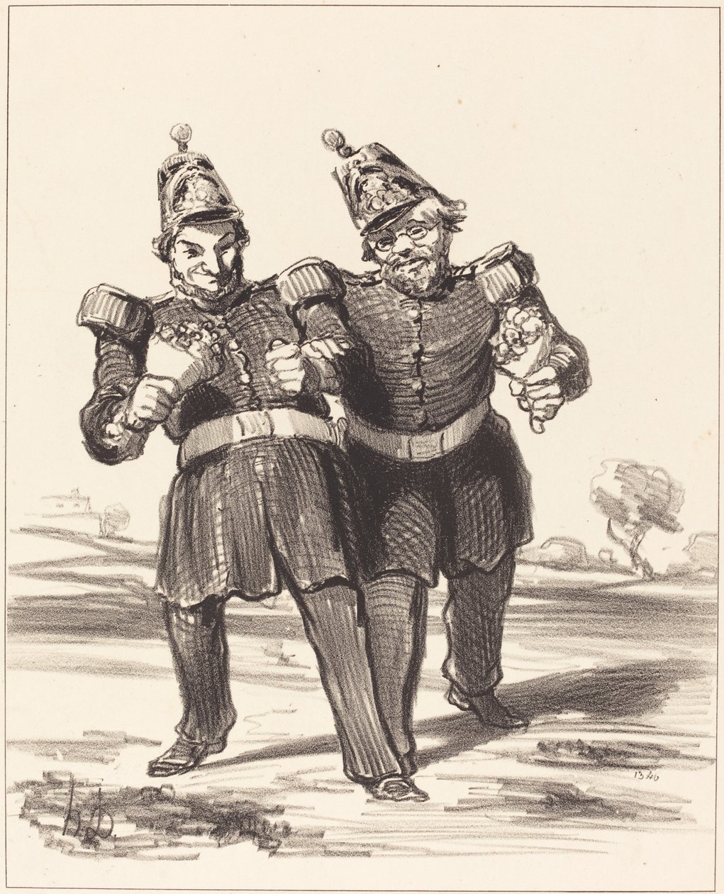 De to bankettene i glede av Honoré Daumier