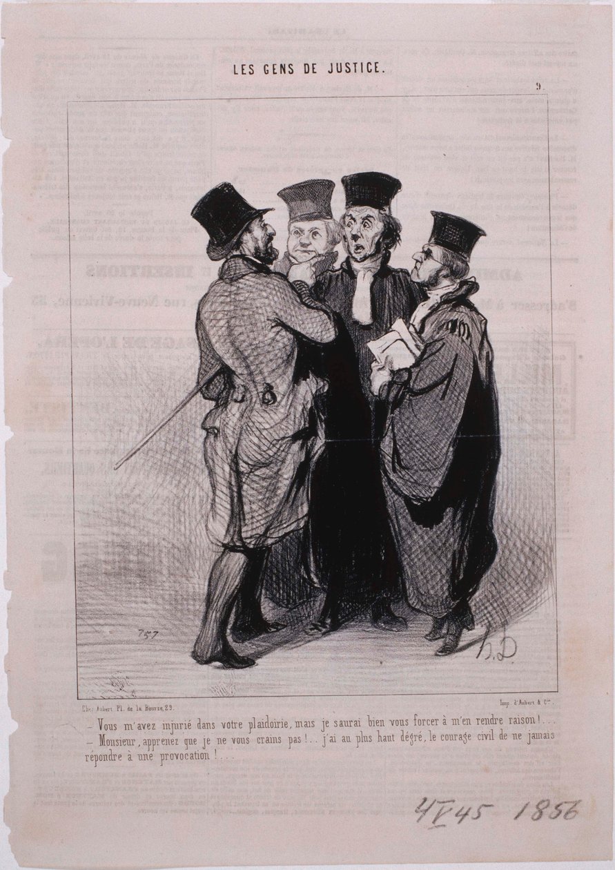 Rettferdighetens folk- Du fornærmet meg i bønnene dine av Honoré Daumier