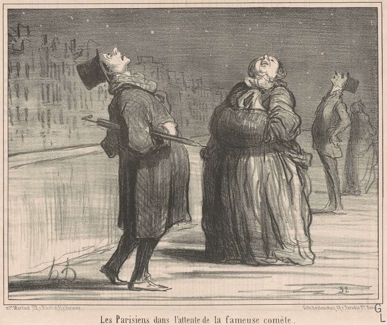 Parisere venter på... av Honoré Daumier