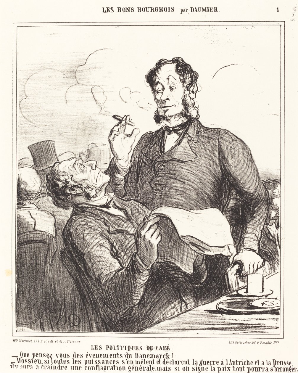 Kaffepolitikk av Honoré Daumier
