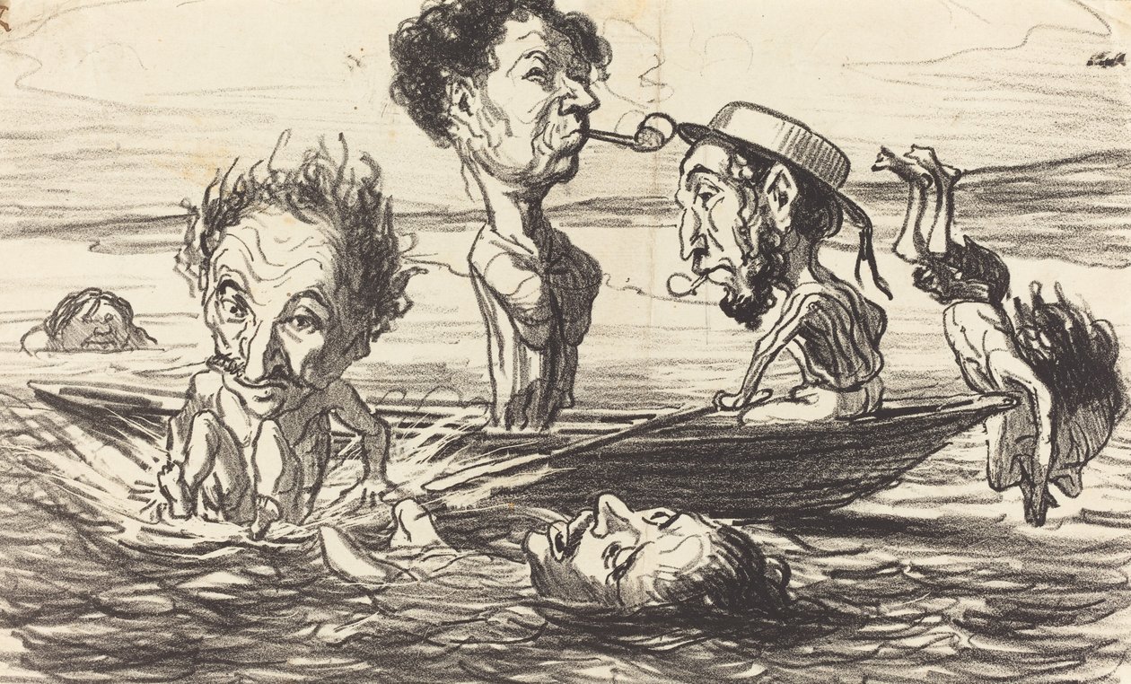 The Tritons of the Seine av Honoré Daumier