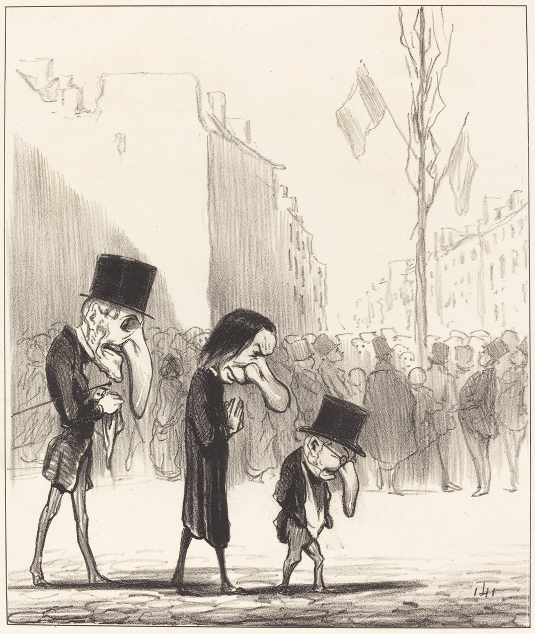 De tre små hellige av Honoré Daumier