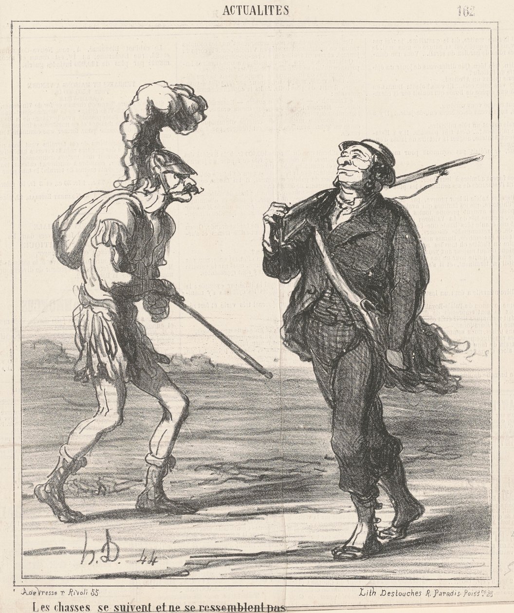 Hunts... Ikke se like ut av Honoré Daumier