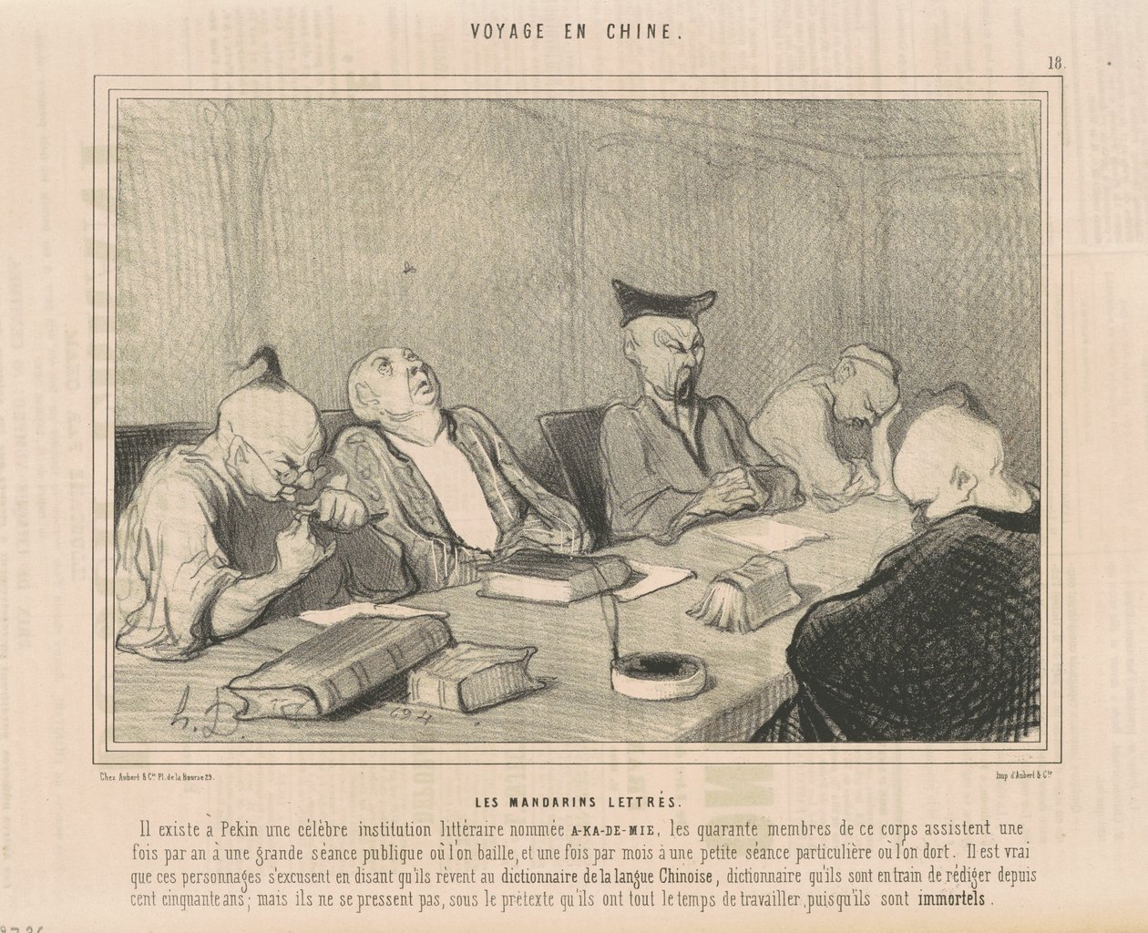 De litterære mandarinene av Honoré Daumier
