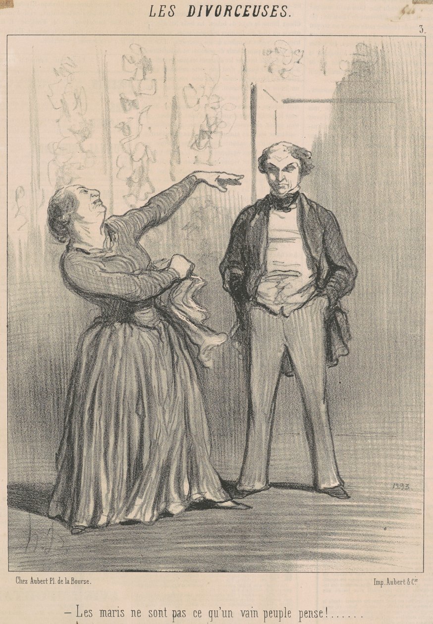 Ektemenn er ikke hva et forfengelig folk tror! av Honoré Daumier