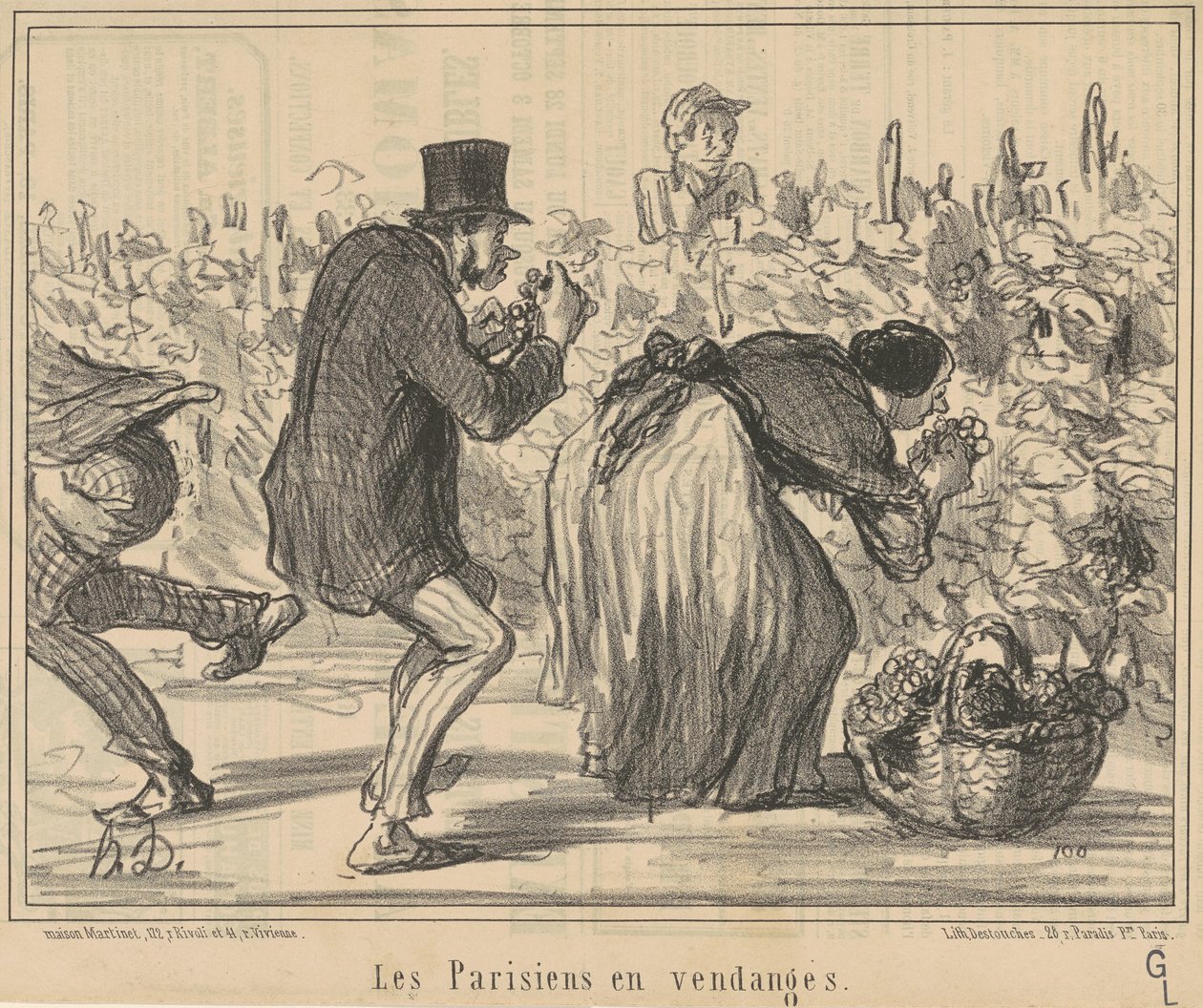 Parisere i druehøsten av Honoré Daumier