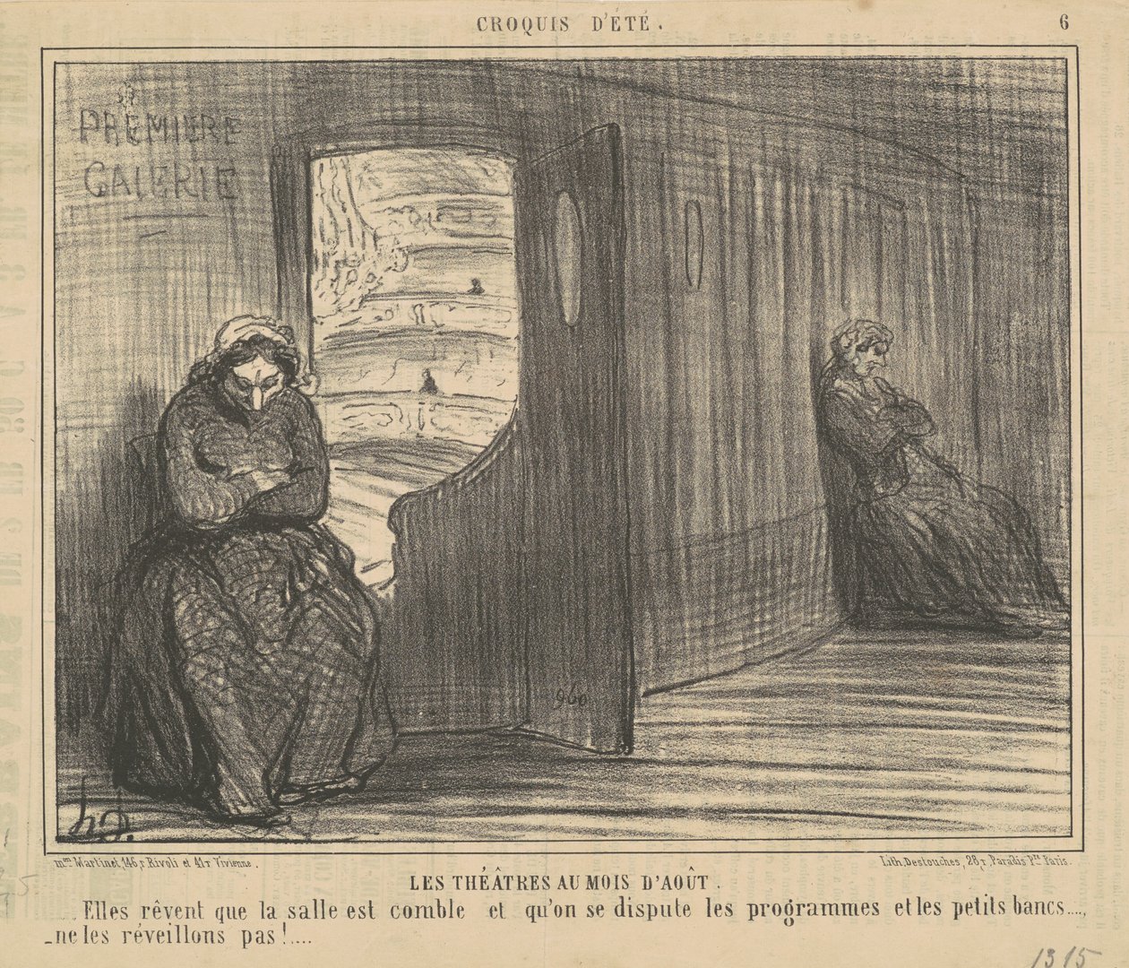 Teatre i august av Honoré Daumier