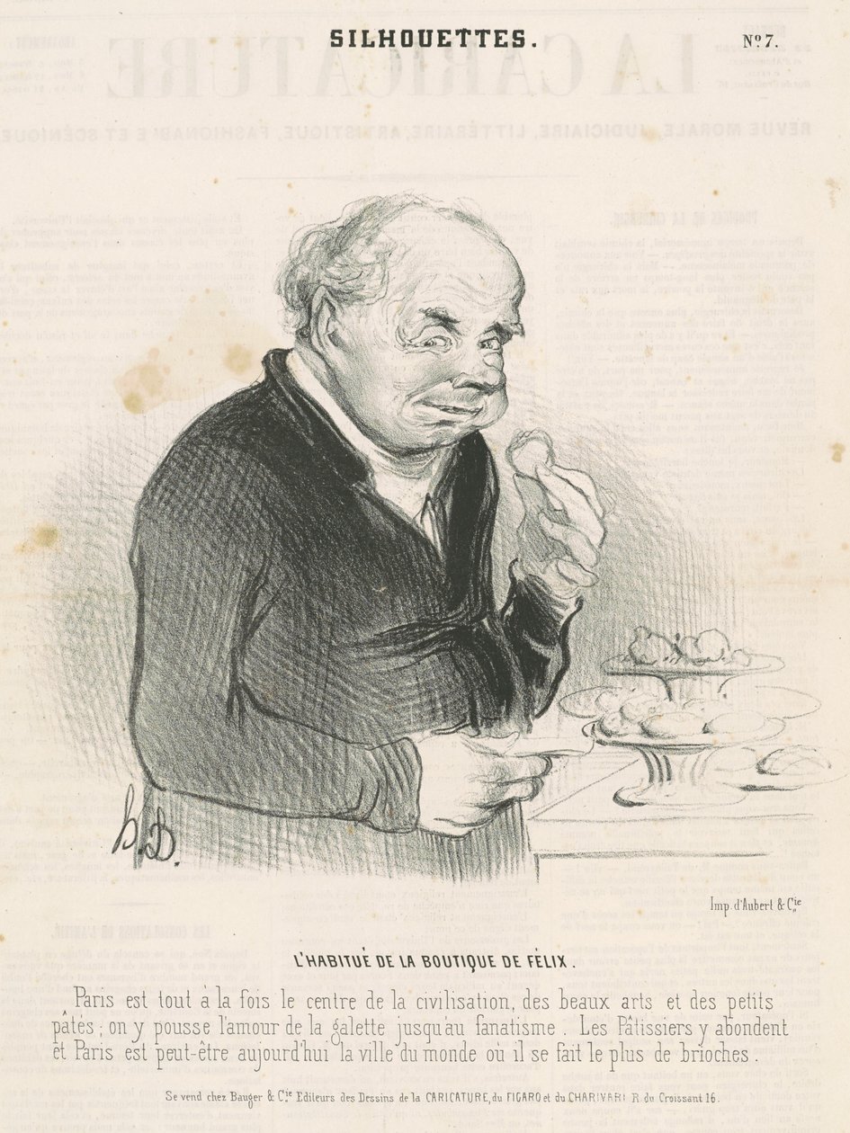 Gjengangeren på Félix sin butikk av Honoré Daumier