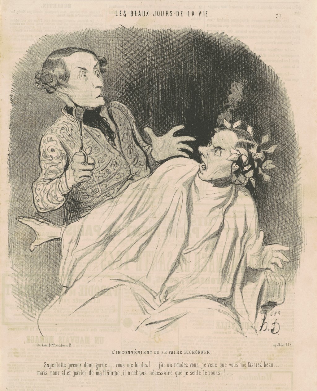 Ulempen med å bli bortskjemt... av Honoré Daumier