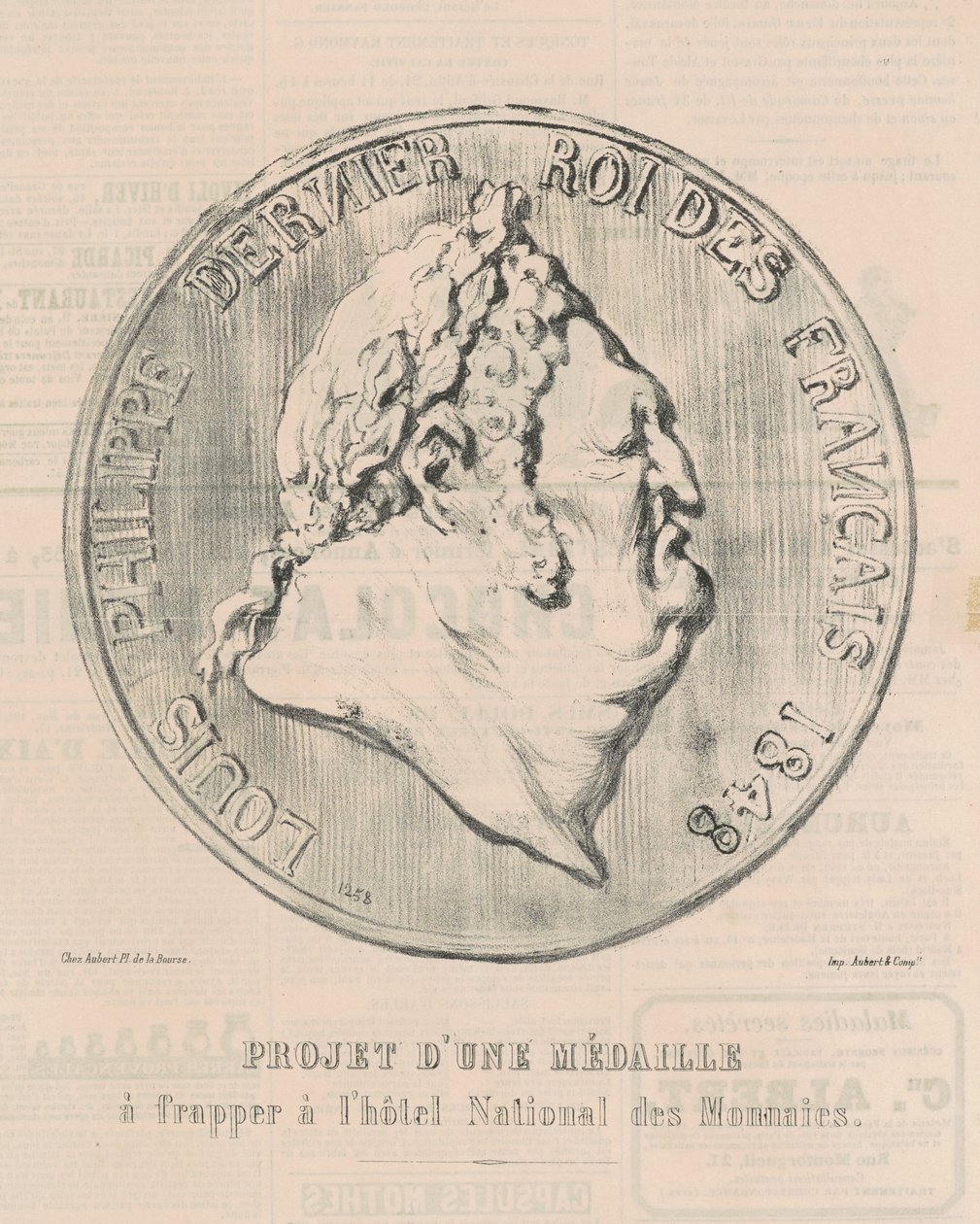 Louis-Philippe, siste konge av franskmennene av Honoré Daumier