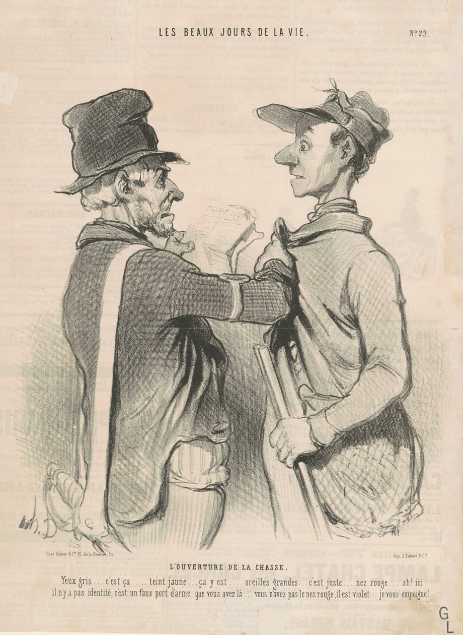 Åpningen av jakten av Honoré Daumier