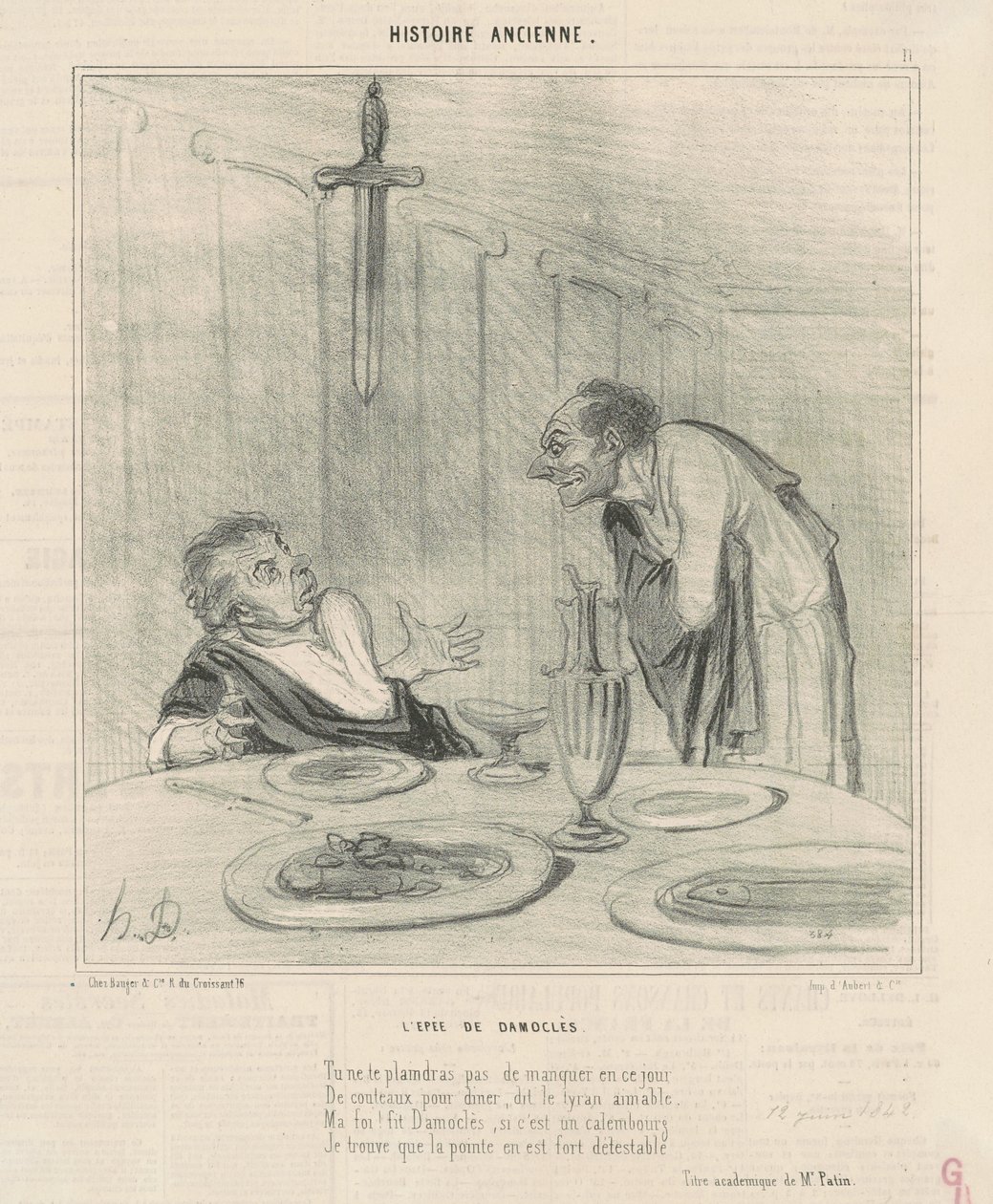 Damoklessverdet av Honoré Daumier