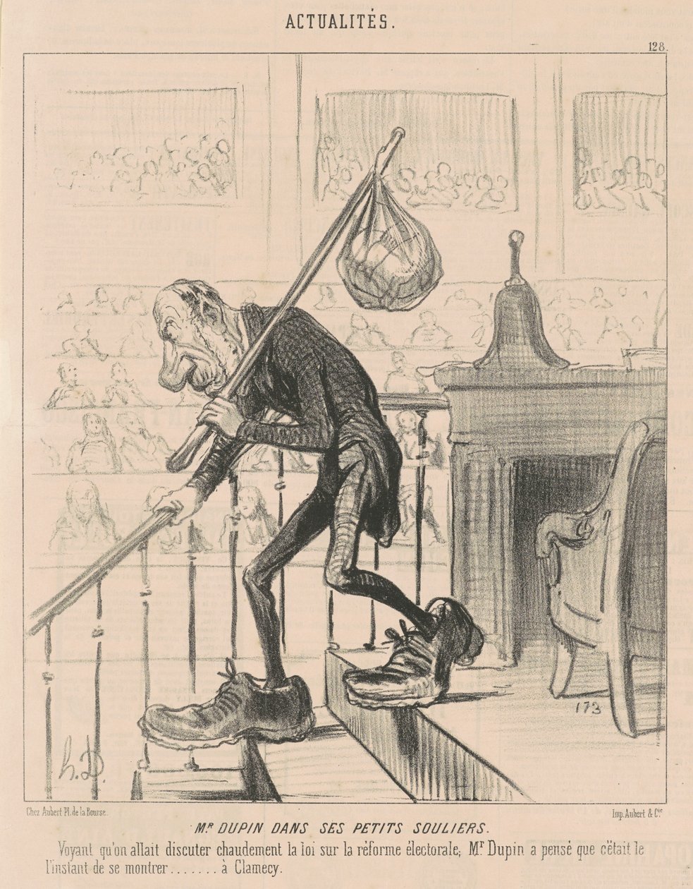 Mr. Dupin i sine små sko av Honoré Daumier