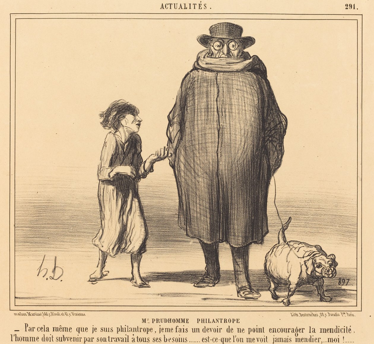 Mr. Prudhomme filantrop av Honoré Daumier