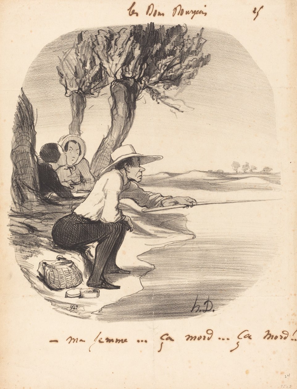 Min kone... den biter... den biter! av Honoré Daumier