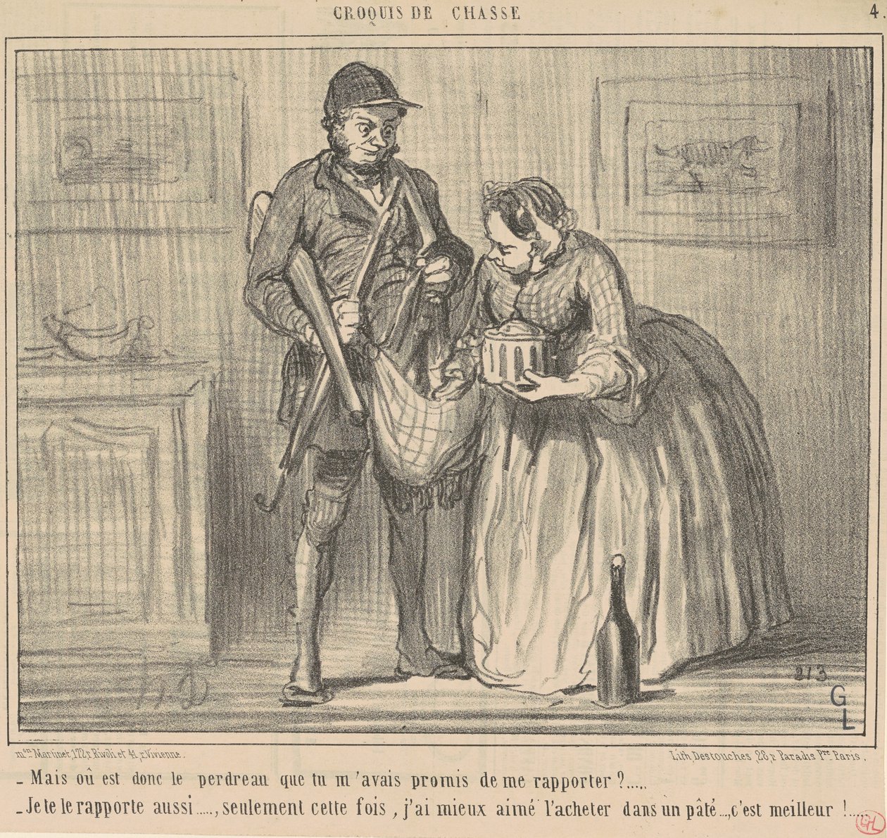 Men hvor er rapphønen av Honoré Daumier